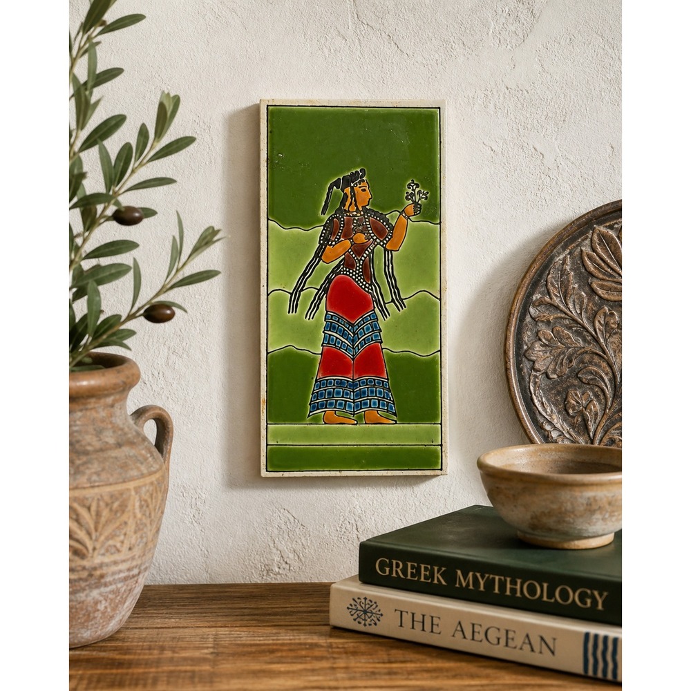 Greek Mythology Ceramic Tile Wall Art Hand Painted Mediterranean Decor